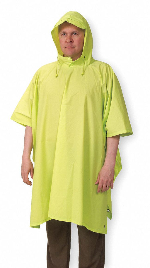 Rain Poncho Reusable Yellow/Green 50 L