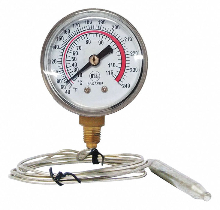 Analog Panel Mt Thermometer 40 to 240F