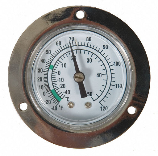 Analog Panel Mt Thermometer -40 to 120F