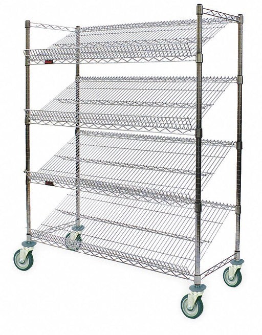 Slanted Shelf Wire Cart 18 in W