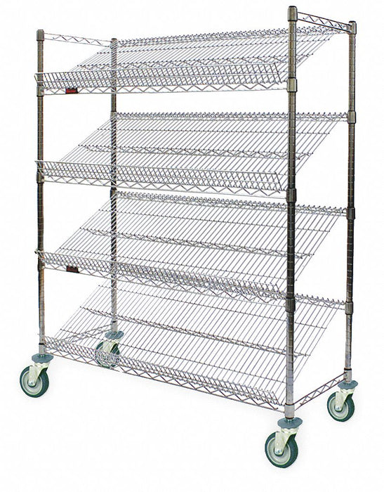 Slanted Shelf Wire Cart 18 in W