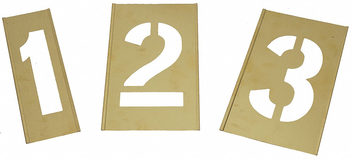 Stencil Set Number Set Brass 13 pcs
