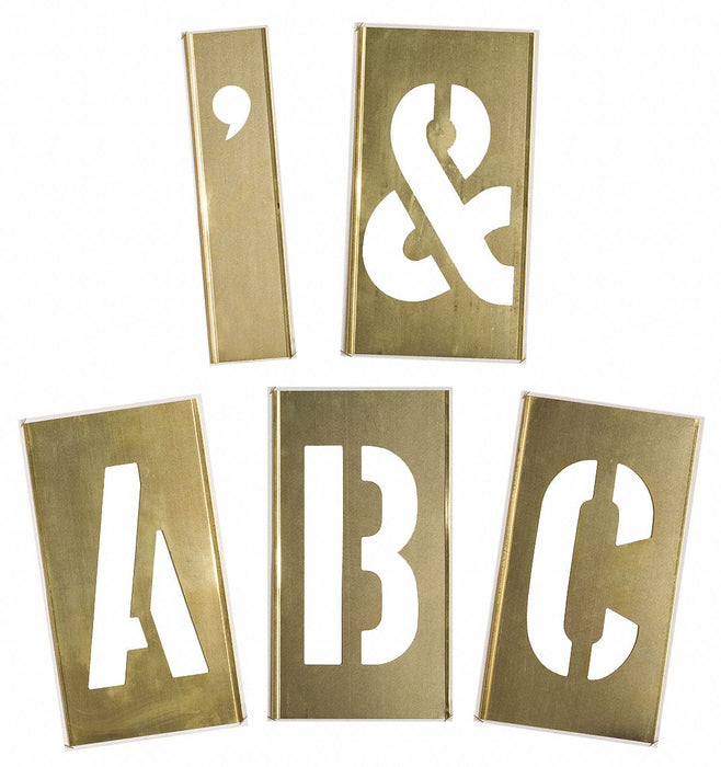 Stencil Set Letter Set Brass 33 pcs