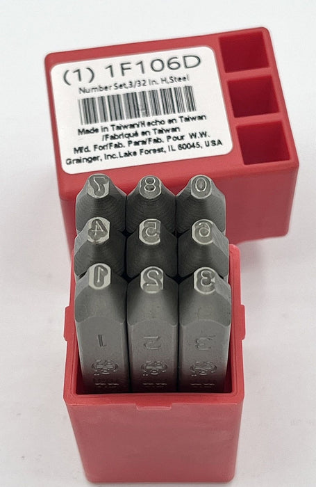 Hand Stamp Kit Number Set