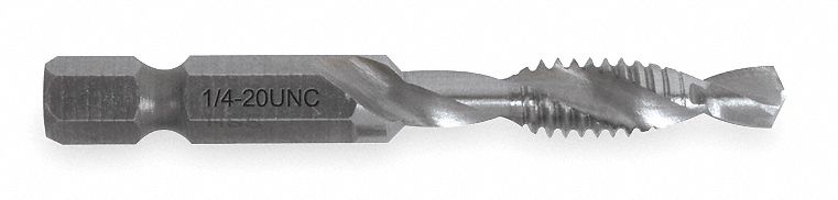 Drill/Tap/Countersink Bit 1/4-20x2 1/4 L