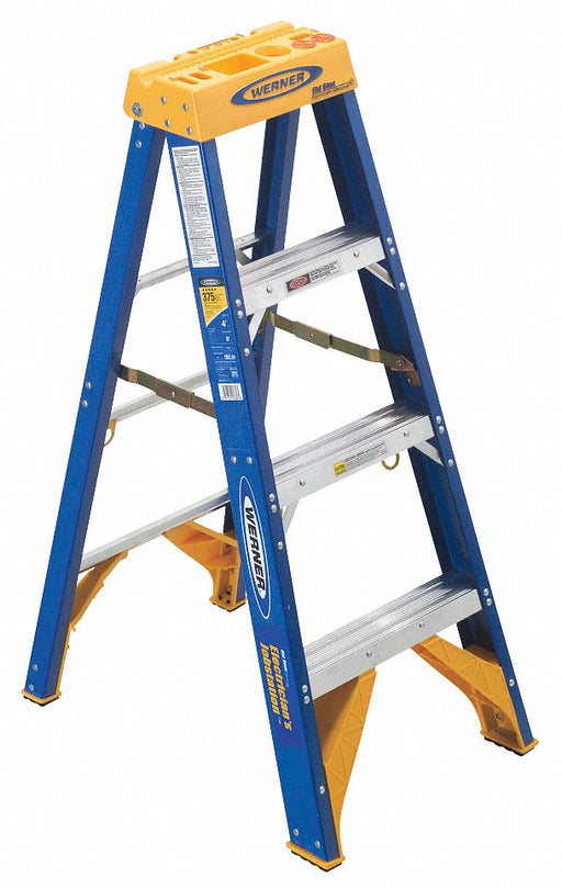 Stepladder Fiberglass 4 ft H 375 lb Cap