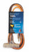 Ext.Cord 10ft Blk/Org 14AWG Round