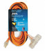 Ext.Cord 25ft Blk/Org 14AWG Round