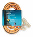 Ext.Cord 50ft Blk/Org 14AWG Round