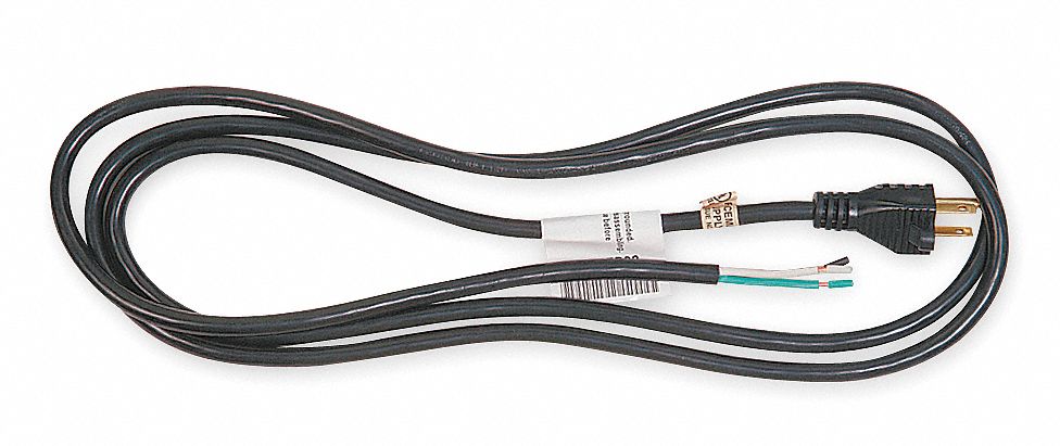 Power Cord 5-15P SJT 8 ft Blk 15A 14/3