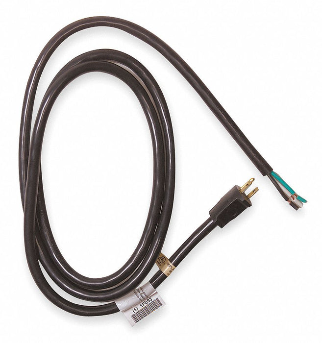 Power Cord 8 ft Black 12 AWG