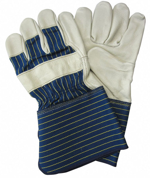 D1576 Leather Gloves Blue/Yellow XL PR