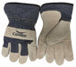 D1597 Leather Gloves L Blue/Tan PR