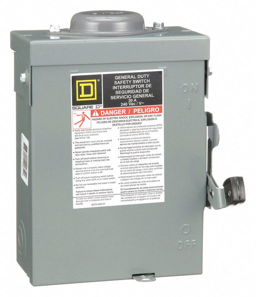 Safety Switch Non-Fusible 30 A Steel