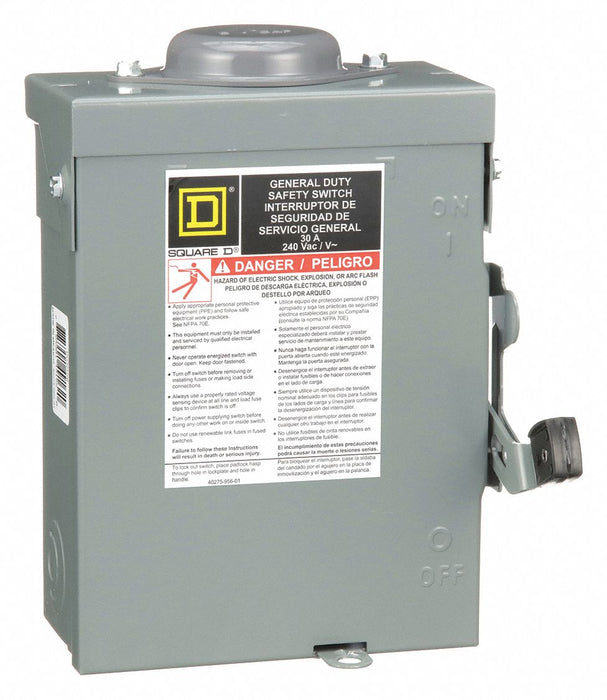Safety Switch Non-Fusible 30 A Steel