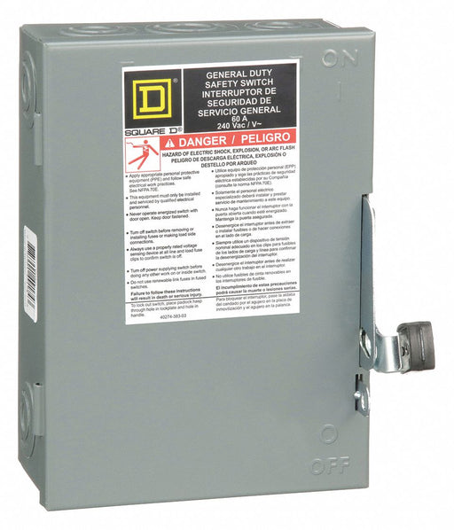 Safety Switch Non-Fusible 60 A Steel