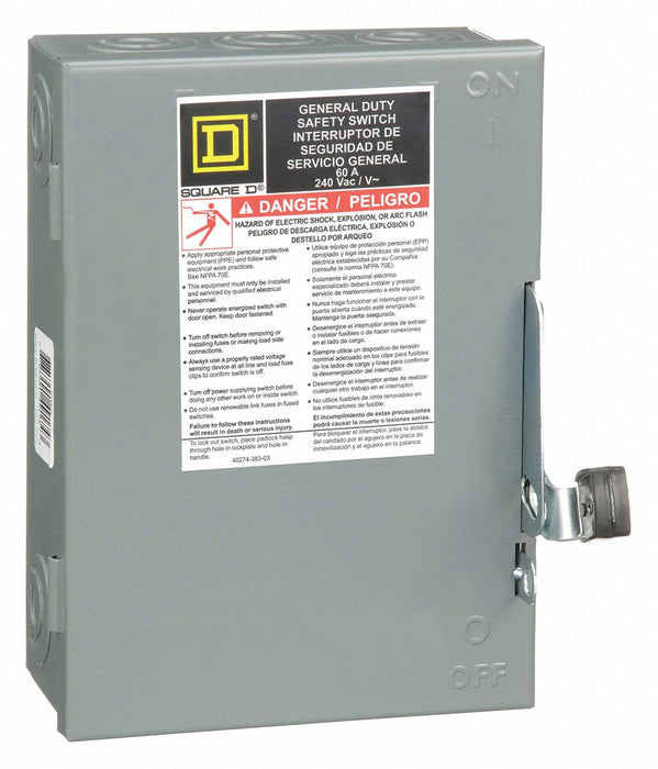Safety Switch Non-Fusible 60 A Steel