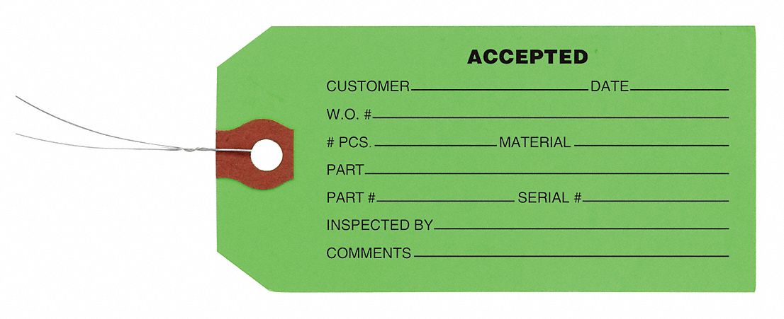Tag Green Paper 4-3/4inH 2-3/8inW PK1000