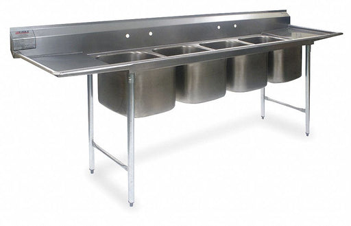 Kitchen Sink 107.75 x27.5 x44 Silver