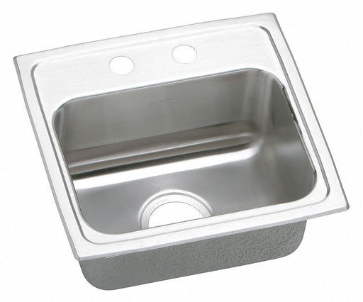 Bowl Drop-In Sink 17 x16 x7.625 Silver