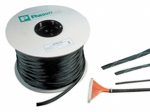 Braided Sleeving 0.500 in 100 ft Black