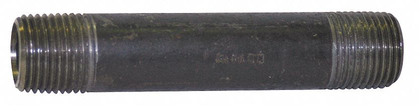 Black Pipe Nipple Threaded 1-1/2x4-1/2In