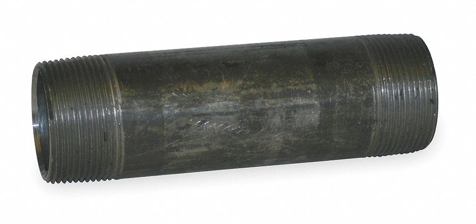 Black Pipe Nipple Threaded 1-1/4x4-1/2In
