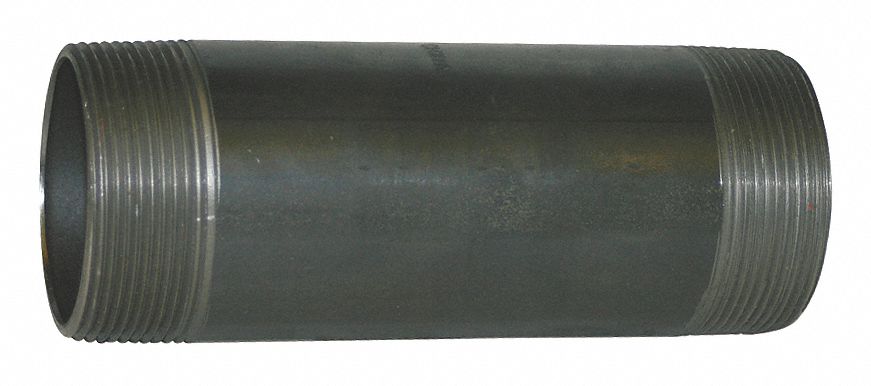 Black Pipe Nipple Threaded 2x7 