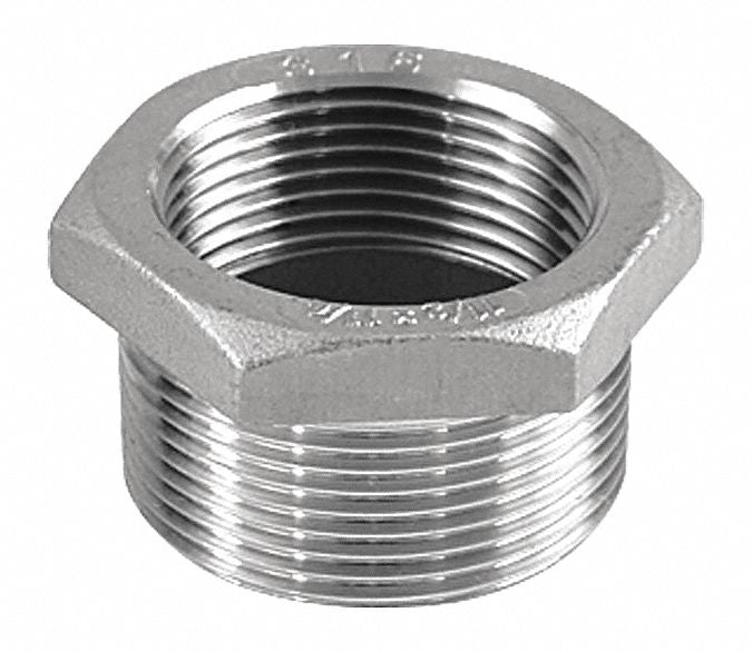 Hex Bushing 316 SS 3/8 x 1/8 in NPT