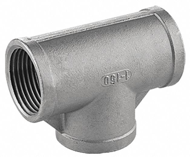 Tee 304 SS 1/2 in Pipe Size Female NPT