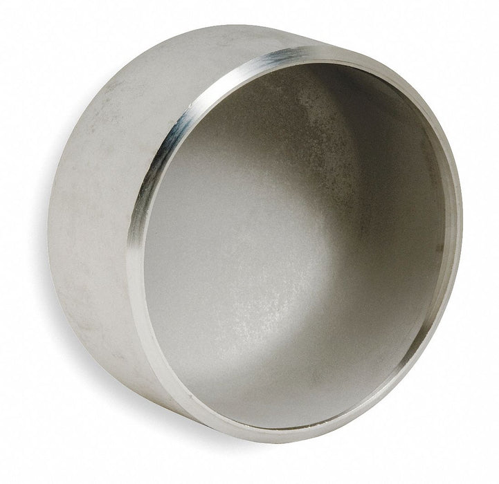Round Cap 304L SS 3 Pipe Size Buttweld