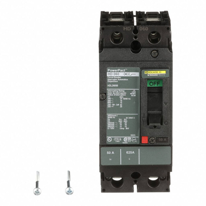 Circuit Breaker 50A 2P 600VAC HD