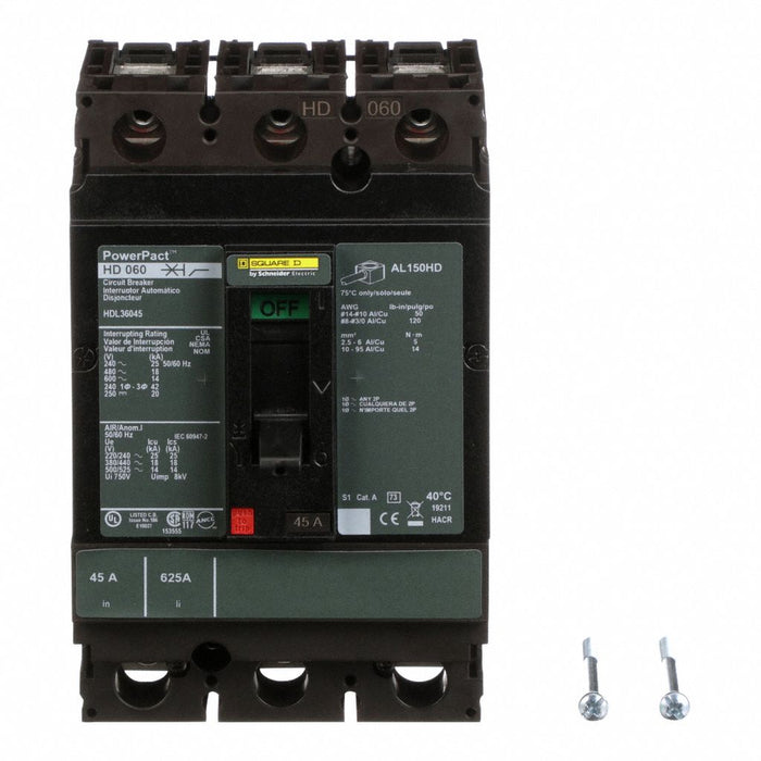 Circuit Breaker 45A 3P 600VAC HD