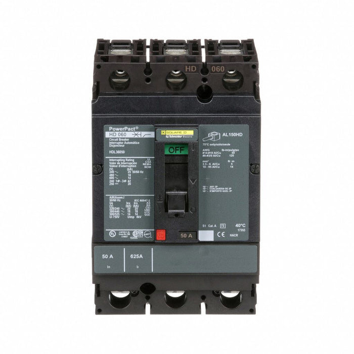 Circuit Breaker 50A 3P 600VAC HD