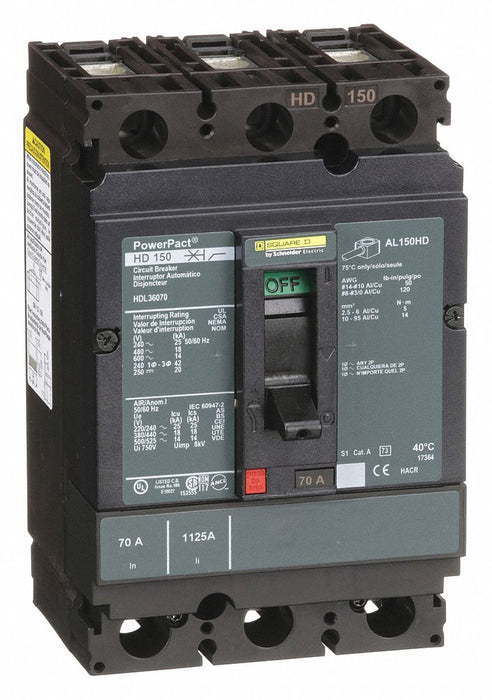 Circuit Breaker 70A 3P 600VAC HD