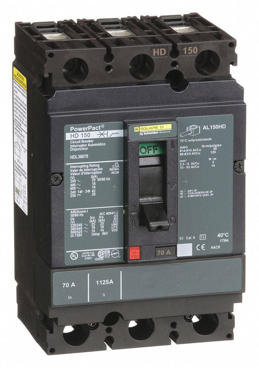 Circuit Breaker 70A 3P 600VAC HD