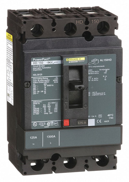 Circuit Breaker 125A 3P 600VAC HD