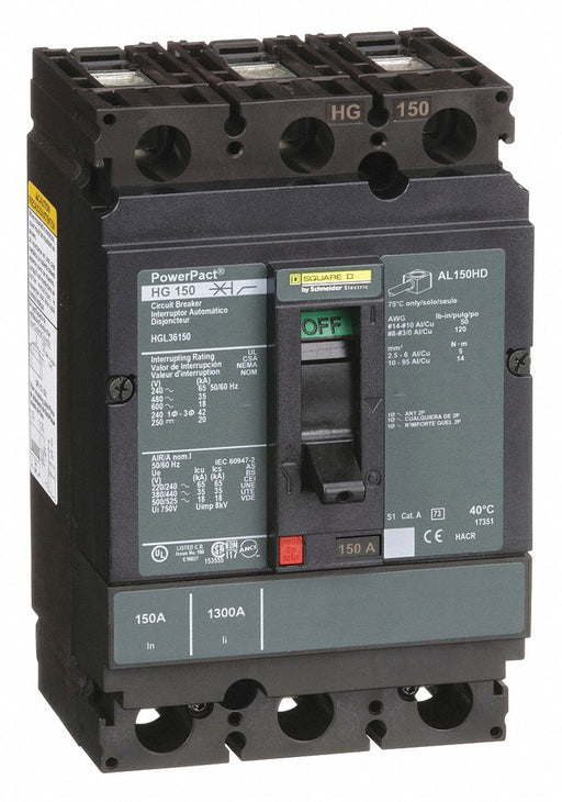 Circuit Breaker 150A 3P 600VAC HG
