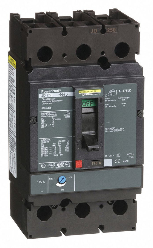 Circuit Breaker 175A 3P 600VAC JD