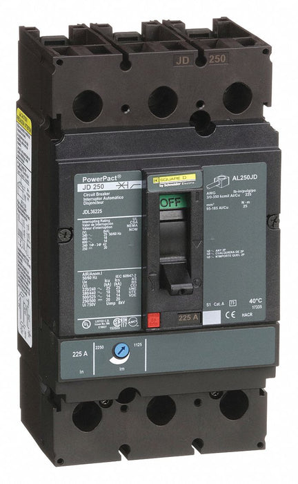 Circuit Breaker 225A 3P 600VAC JD