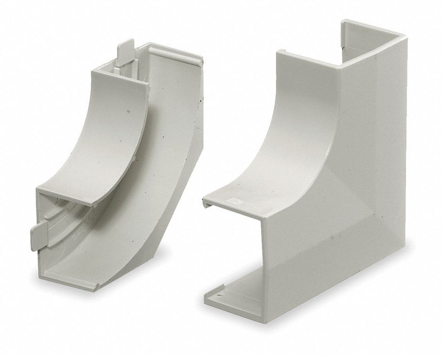 Flat Elbow Base and Cover White