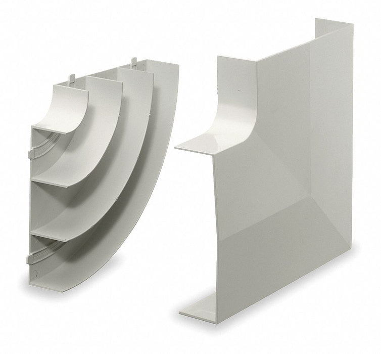 Flat Elbow Base and Cover White
