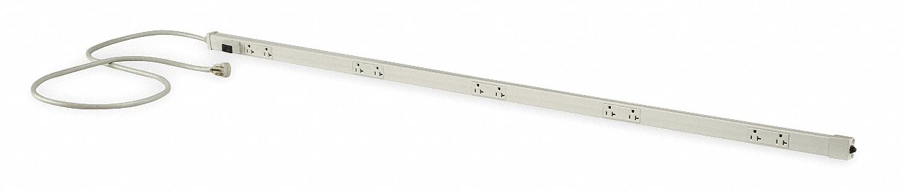 Outlet Strip White 60 in 10 Outlets