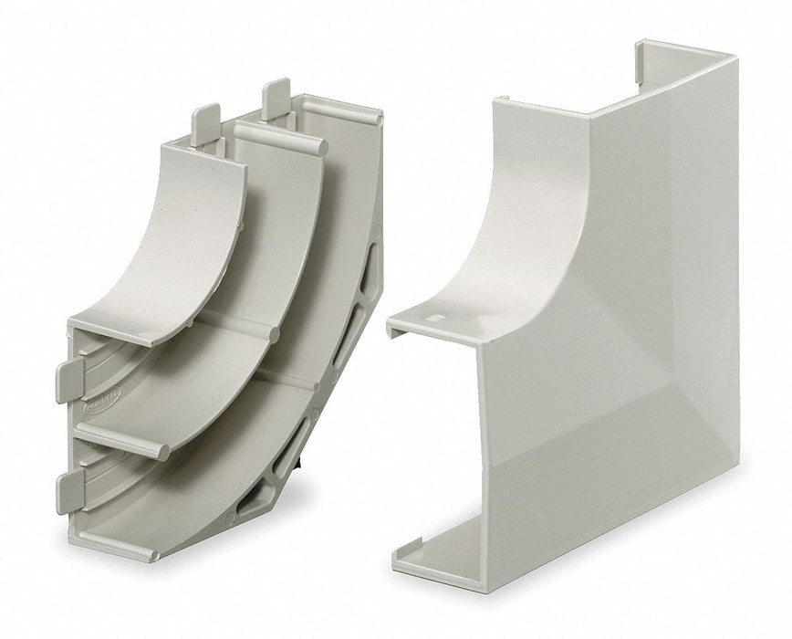 Flat Elbow Base and Cover White