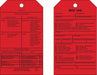 Tag Black Red Paper 7inH 4inW PK100