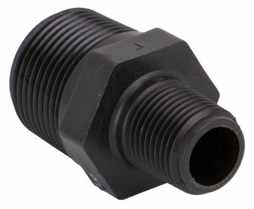 PP Straight 1 in NPT 1/2 in NPT