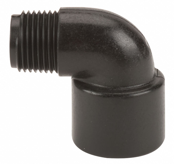 PP 90 Elbow 3/8 in NPT 3/8 in NPT