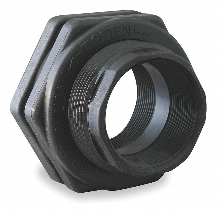 Bulkhead Tank Fitting EPDM 2 3/16 L Poly