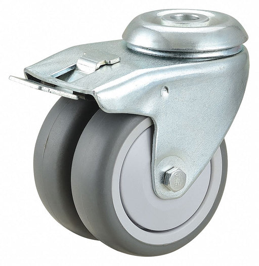 Bolt-Hole Caster 3 dia Swivel Rubber
