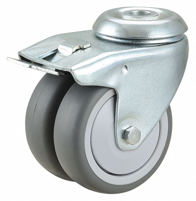 Bolt-Hole Caster 3 dia Swivel Rubber
